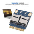 New Mini PCI-e to Dual Micro Secure Digital TF Adapter Card Converter Extender Card. 