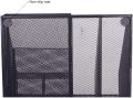 Metal File Rack with Desk Organizer, Multifunctional Desk Organizer, Office, School Desk Organizer Set, Office Accessories, Office Table Accessories Set, Metal Mesh File Rack, Desk Organizer Set, Metal Mesh Office Desk Organizer (1 Pcs). 