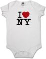 S & T World Products I Love NY Babies Onesie 100% Soft Cotton White 12 Month. 