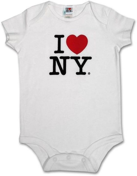 S & T World Products I Love NY Babies Onesie 100% Soft Cotton White 12 Month
