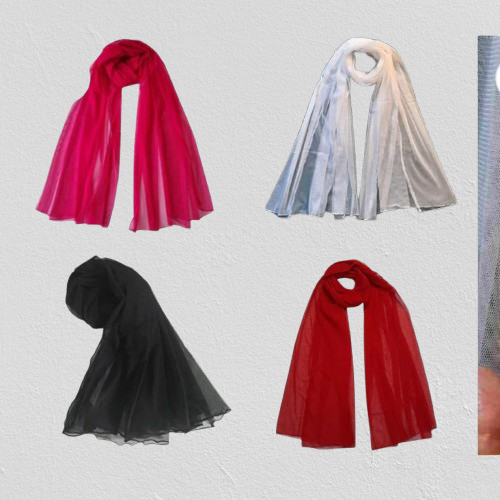 plain net (soft net ) Dupatta for girl by Roop Mahal Online Store