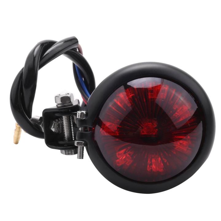 Red 12V Led Black Cafe Racer Tail Light for Chopper Bobber | Daraz.pk