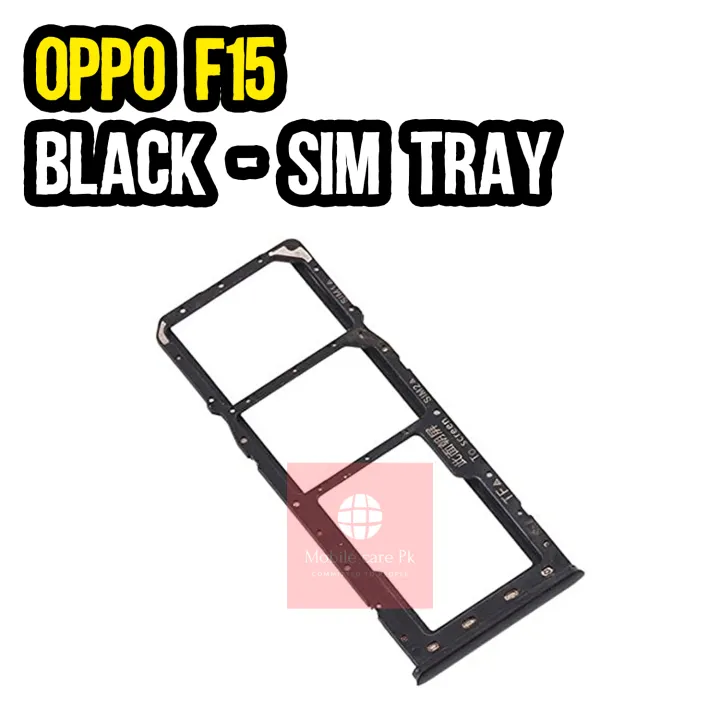 Oppo F15 SIM Tray Sim Jacket Sim Slot Sim Door For Oppo F15 - Black