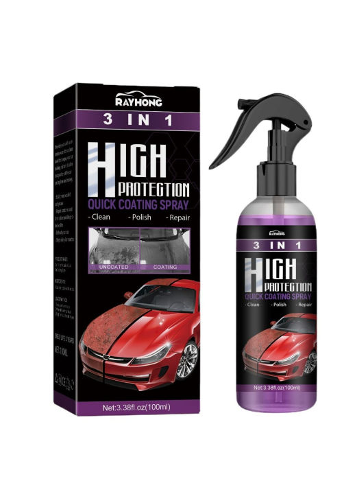 100ml Car Ceramic Coating Spray 3 in 1 Auto Nano Ceramic Coating Polishing Spraying Wax Car Paint Scratch Repair Remover
