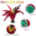 20cm Chinese Jianzi Hand Made Chicken Feather Shuttlecock Portable Foot Kick Handwheel Feather Shuttlecock for Physical Exercise. 