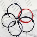 2Pcs/set New Magnetic Couple Bracelet Key Lock Hand Rope Girlfriends Braided Bracelet Valentine's Day Gift X. 