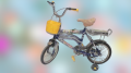 Kids Bicycle  With Front Basket & Supporting Tire 3-10 Years Old Baby. 