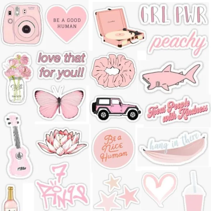 26%20Pink%20Sticker%20Pack%20for%20journaling/scrapbooking/laptop%20decorating%20stickers%20-%20Image%202