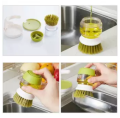 Dish Brush with Washing Up Liquid Soap Dispenser. 
