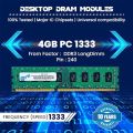 4GB DDR3 Desktop RAM 1333MHz Long-DIMM Memory - Boost Computer Speed and Performance with Low Latency and Durable Design. 