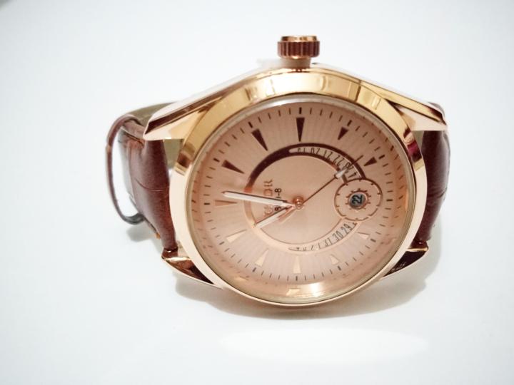 New%20Gold%20Look%20Brown%20Leather%20Stap%20watch%20With%20Date%20-%20Image%204