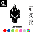 CARBON.(C) Punisher Skull Led WALL NIGHT LIGHT , Skull Led Sign Wall Decor, Home Decor, Birthday Gift, Halloween Gift, Burning Skull Wooden Wall Art, Man Cave Sign GAMMING ROOM DECOR, GAMING ROOM. 