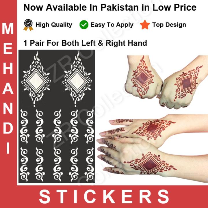 Mehandi Stickers | Henna Sticker | Henna Stencils | Henna Tatoo Best Price in pakistan