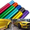 30*50CM Metallic Vinyl Wrap Film Matte Brushed Chrome Car Wrapping Foil Sticker Sheet  PVC Sticker DIY Motocycle Phone Decal Accessories. 
