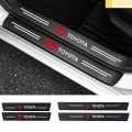 TOYOTA LOGO CARBON FIBER SILL PROTECTOR 4 Pcs. 