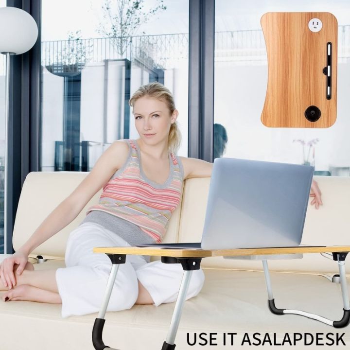 NEW%20Portable%20Laptop%20Bed%20Table,%20Adjustable%20Lap%20Desk,%20E%20Laptop%20stand,%20Notebook%20Stand%20Reading%20Holder,%20Notebook%20Table%20Dorm%20Desk,%20Bed%20tray%20table%20with%20Foldable%20Legs%20&%20Cup%20Slot,for%20Eating%20Breakfast,Reading,Watching%20Movie%20on%20Bed/Sofa%20-%20Image%203