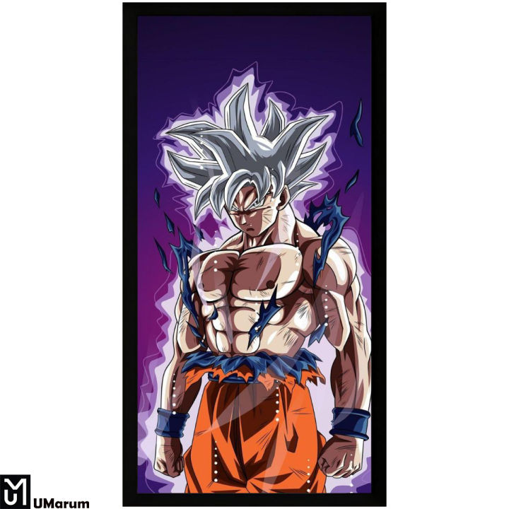 Goku Anime Wall Art Frame, Anime Poster Frame