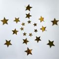 Self-Adhesive Wall Art, Acrylic Stars, Home Decoration Items, Wall Decoration Items, Small Decoration Pieces. Gold Acrylic Stars Home wall decor wall art shining stars golden. 