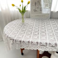 Vintage plaid lace tablecloth vintage bright silk flower bedside table cover towel. 