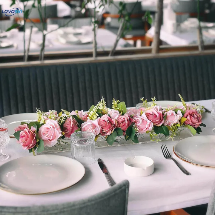 Acrylic%20Flower%20Vase%20Clear%20Vase%20Rectangular%20Low%20Flowers%20Container%20Modern%20Vase%20for%20Table%20Vase%20for%20Dining%20Table%20Office%20Decoration%20,%2012%20Holes%20-%20Image%206