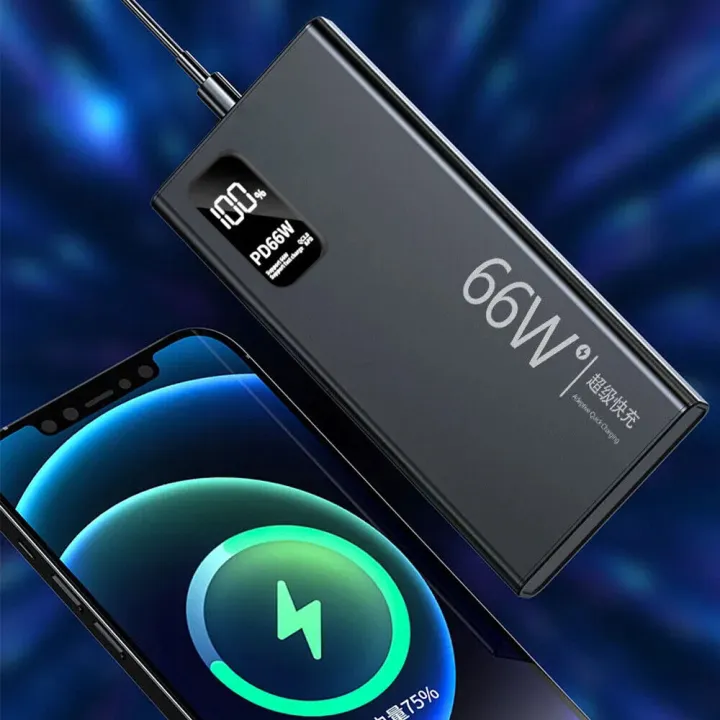 Teal%E2%84%A2%2066W%20Fast%20Charge%20PD%20Power%20Bank%2020000mAh%20Portable%20Fast%20Charging%20Powerbank%20With%20Digital%20Display,%20Compatible%20with%20All%20Phones%20-%20Image%203