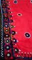 Sindhi/ balochi embroidered large size original karhai handmade red chadar for ladies. 