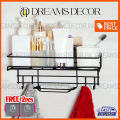 Bathroom kitchen Punch Corner Frame Shower Shelf Wrought Iron Shampoo Storage Rack Holder bathroom accessories. 