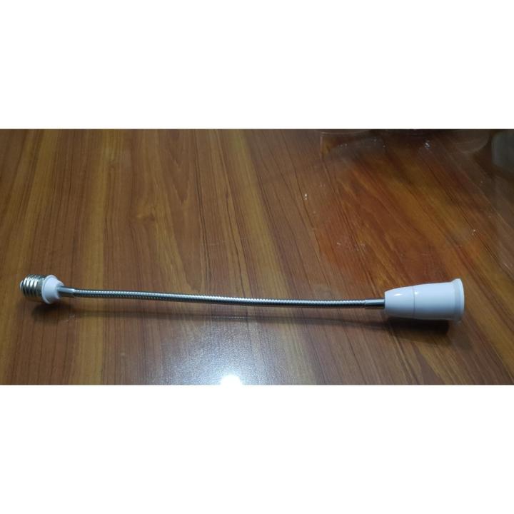 E27 To E27 Flexible Extended Base Holder, flexible bulb holder, extended bulb holder, led bulb extension holder, bulb holder extension, spring holder, spring bulb holder, spring holder for bulb, E27 Base Holder Screw Socket Adapter Converter