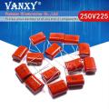 10PCS 250V225J Pitch 20MM 250V 225 2.2uf CBB 250V225 Polypropylene film capacitor. 