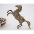 Hand Crafted, Ornate Dancing Brass Horse 15 cm. 