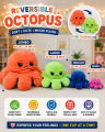 Reversible Octopus Plush Toy | Flip Mood Soft Stuffed Animal | Cute Double-Sided Emotion Plush | Random Color | Small Medium Large Jumbo. 