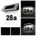 House Numbers Solar Powered Address Numbers For Houses LED Illuminated Address Sign Outdoor Lighted Metal Number Plaque Light Up For Yard Street. 