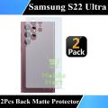 Samsung Galaxy S22 Ultra Back Protector Carbon Fiber Matte Soft Skin Sheet For Galaxy S22 Ultra - 2Pcs. 
