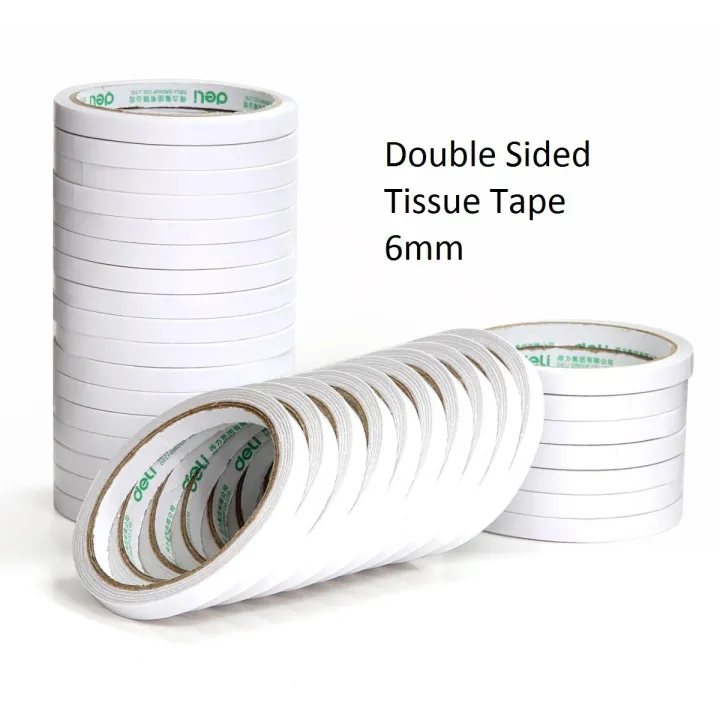 Super%20Strong%20Powerful%20Adhesive%20Double%20Sided%20Tissue%20Tape%20For%20Mounting%20Fixing%20Pad%20Sticky%20-%206%20mm%20-%20White%20-%20Image%206