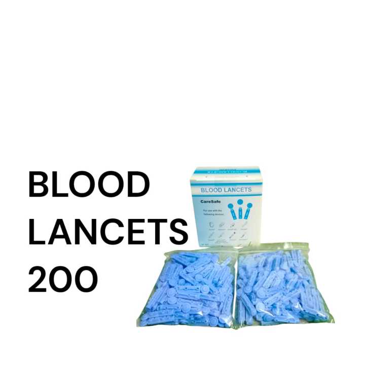 CareSafe Blood Lancets –Sugar Test Needles Safe & Easy Sampling for ...
