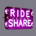 Front Windshield Led Sign Super Bright Car Led Sign with 1.5m Cable Red Blue Glow Usb Powered Ideal for Rideshare Drivers in Southeast Asia Ride Share Car Led Sign. 