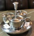 SAUCE SERVING SET Pure Stainless Steel 3 In 1 Pickle Jar Set For Dining Table, Lid, Spoon & Tray, 3 Pickles Pot. 