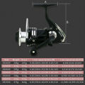 MeterMall DS Fishing Reel 5.2:1 High Speed Mesin Pancing Metal Spool 12 Ball Bearings Reversible Handle For Freshwater Saltwater. 