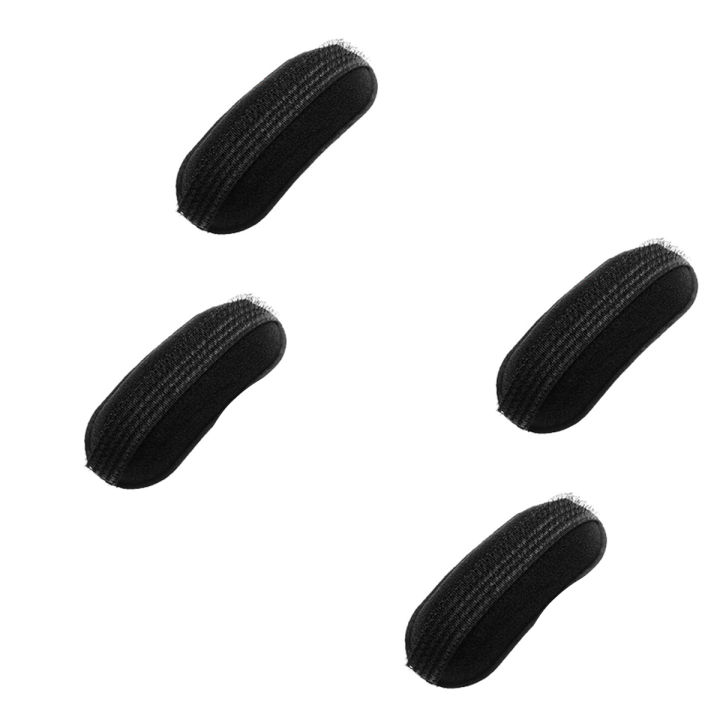 Pack of 4 Backcombing Hair Puff Party Hairdos Women Hair Style Maker- Black Hair Braid Pony Tail Maker Styling Tool - 4pcs Loop Styling Tools Black Topsy Pony topsy Tail Clip Hair Braid Maker Styling Tool Fashion Salon Clip Comb Hair Styling Stick Bun