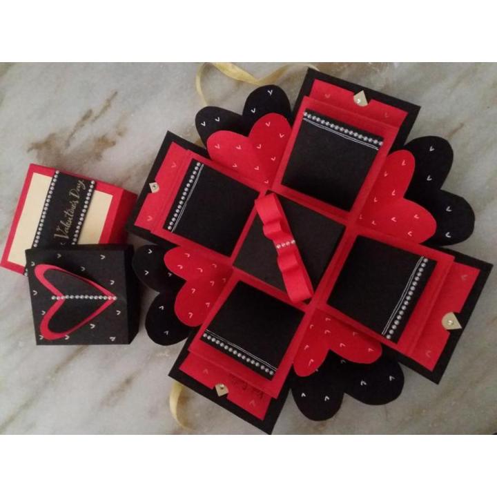 Red and Black themed Gift box /best friend gift,birthday/valentines day/anniversary/wedding