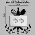 Switch Board Kitchen Stickers Wall Decal, Wall Art Stickers, Decoration for Living Room, Vinyl Sticker. 
