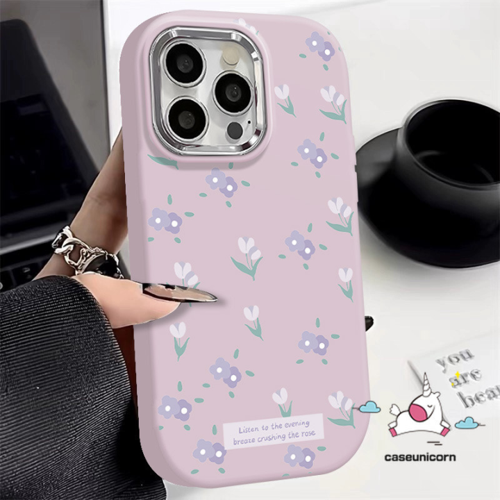 For Infinix Hot 30i Tecno Spark GO 2024 GO 2023 10 20 Pro 10C 20C Smart 7 8 6 5 Plus Hot 20i 10 30 11 40 20 9 Pro Note 40 30 Pro Romance Purple Tulip Cartoon Flower Retro Soft Case