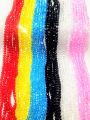 4mm Round Faceted Beads for DIY Crafts. Multicolor Acrylic Crystal Beads. 4 Strings | DIY Jewelry Making, Jewelry, Dress Accessories, Crafts, and Home Décor.. 