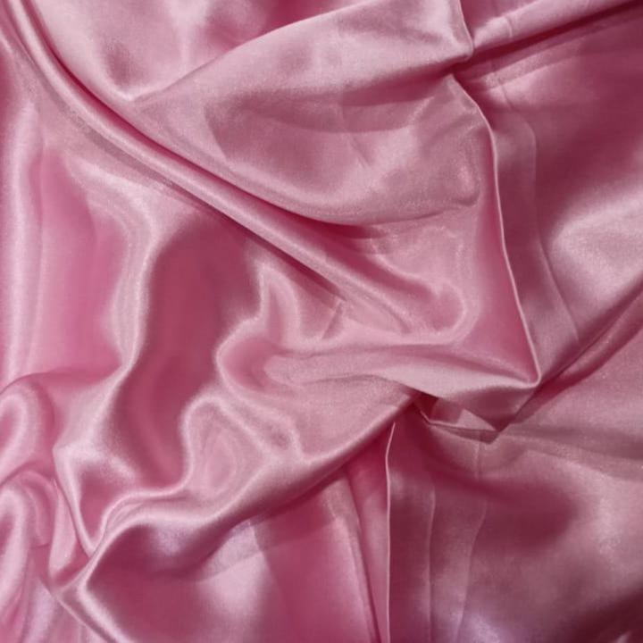 Light Pink Plain Pure Silk Fabric High Quality Satin Unstitched