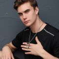 Stainless Steel Weights Necklace Gym Barbell Necklace Men's Mans Gold On The Neck Couple Pendan With A Barbell. 