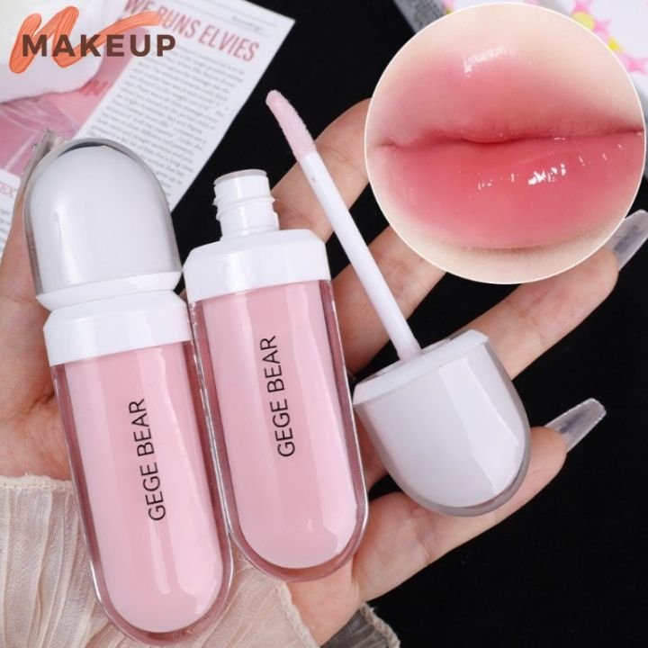 Gege Bear Moisturizing Jelly Lip Oil / Waterproof and Longlasting Lipstick / Mirror Water Light