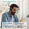 YAMAY Bluetooth Headset, YAMAY Wireless Headset with Microphone (Noise Cancelling Mic) Charging Base Mute Button 19H Clear Talk Time Pro for Truck Driver Office Business Call Center Home Smartphones PC. 