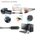 EasyCap DC60, USB 2.0 audio video grabber converter capture card with UTV007 chip set for Win 7, 8, 10.- USB 2.0 Easycap Audio and Video Capturing Device Directly from TV Dc60 Tv DVD VHS Video Adapter Capture Card Audio Av Capture Support Windows 10 11. 