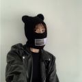 Cute Full Face Cover Ski Mask Hat with Bear Ear Balaclava Knitted Hats Windproof Skullies Beanies Bonnet Winter Warm Uni Caps. 