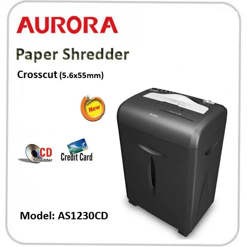 Aurora%20AS-1230CD%20Paper%20Shredder,%2012-Sheet%20Crosscut%20Shredder%20(5x55mm)%20with%2015ltr%20Bin,%20Shred%20CD/Card/Mail/Staple/Clip,%20%20P-3%20Security%20Level%20Document%20Shredder%20with%20220mm%20throat%20width,%20Shred%20safe%20feature%20and%20castor%20wheels,%20Perfect%20for%20Home%20%20and%20Office%20use%20-%20Image%208